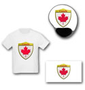 Celebrate the country of Canada, its bi-lingual people and its culture with a shield depicting the maple leaf