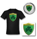 Erin go Bragh! Celebrate Ireland, its people and its culture or St. Patrick's Day with a shield depicting a green shamrock
