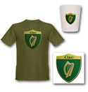 Erin go Bragh! Celebrate Ireland, its people and its culture or St. Patrick's Day with a shield depicting the Irish Gaelic harp