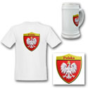 Polska! Celebrate Poland, its people and its culture with a shield depicting the Polish eagle