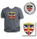 Celebrate the United Kingdom, its people and its culture with a shield depicting the English lion over the Union Jack